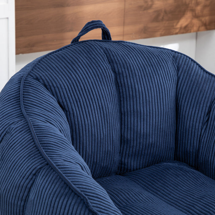Giant Bean Bag Chair Sofa For Living Room - Dark Blue