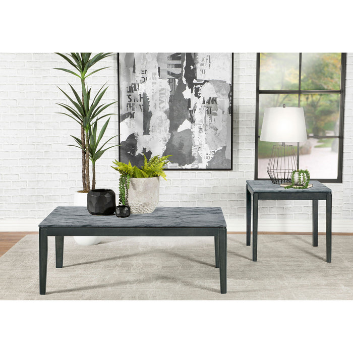 Tryon - Marble 2 Piece Coffee And End Table Set - Gray