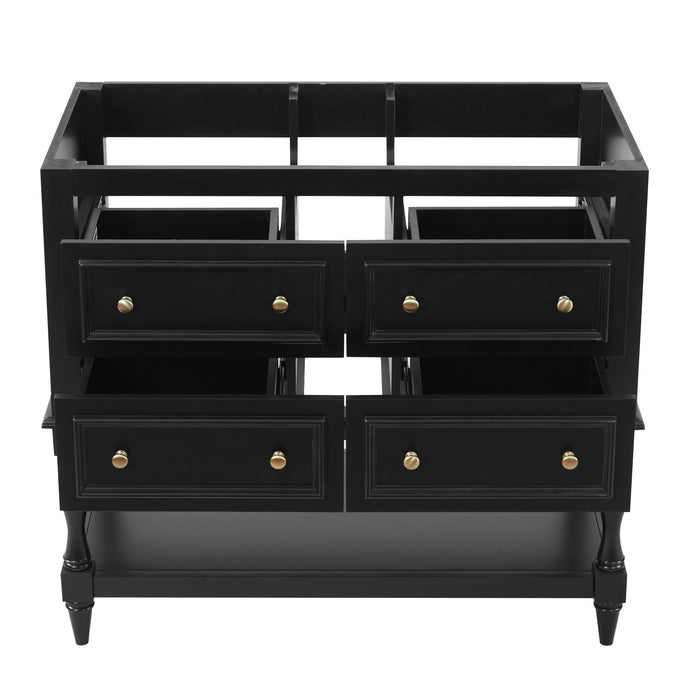 Modern Bathroom Vanity Cabinet With 4 Drawers