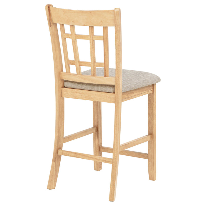 Davis - Counter Height Dining Chair Linen (Set of 2) - Light Oak