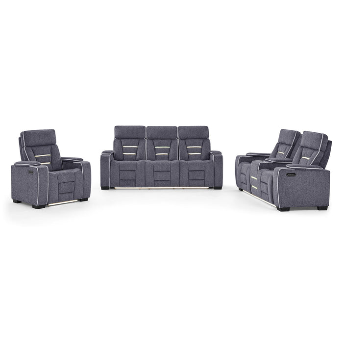 Austin - Recliner With Storage Arms - Gray