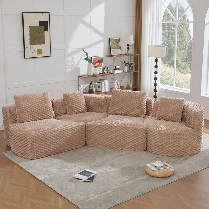 Modular Sectional Sofa With Free Combination Design