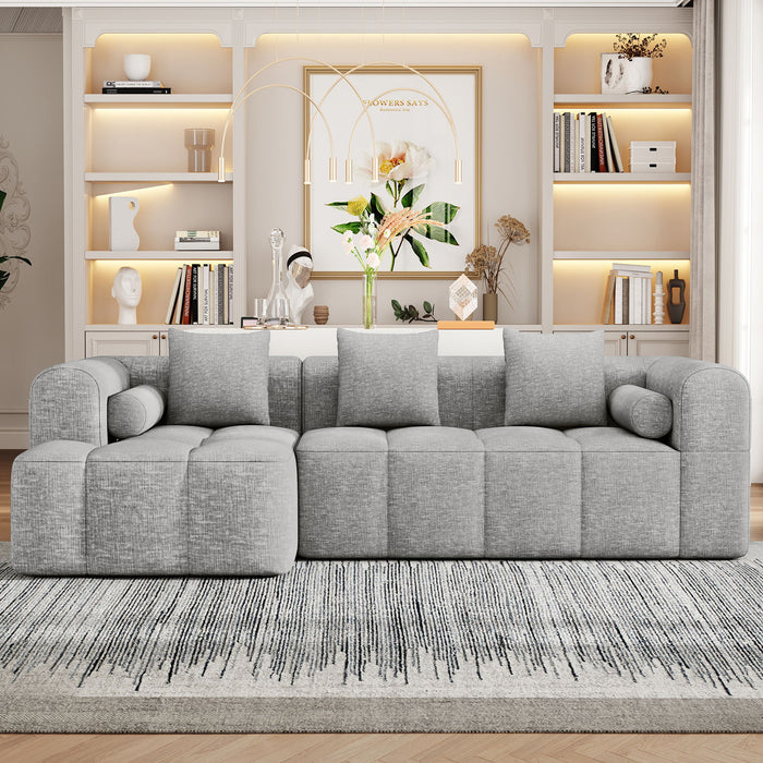 Sectional Free Combined Sofa With 2 Side Pockets