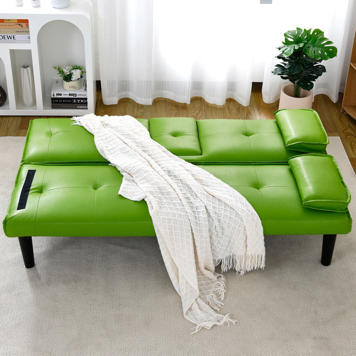 Sofa Bed With Foldable Design And Cup Holder