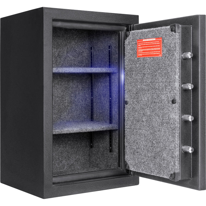 2.02 Cubic Ft Biometric Keypad Fire Resistant Safe - Black