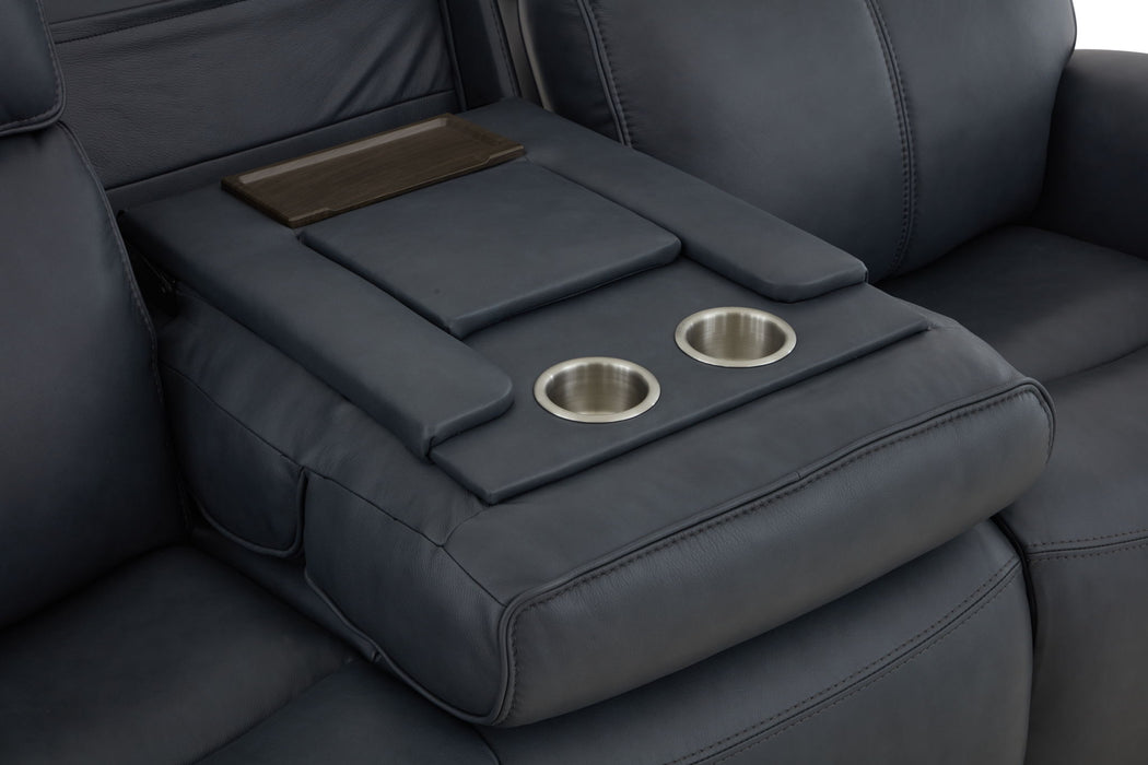 Warren - Power Reclining Sofa With Console, Power Headrest & Lumbar