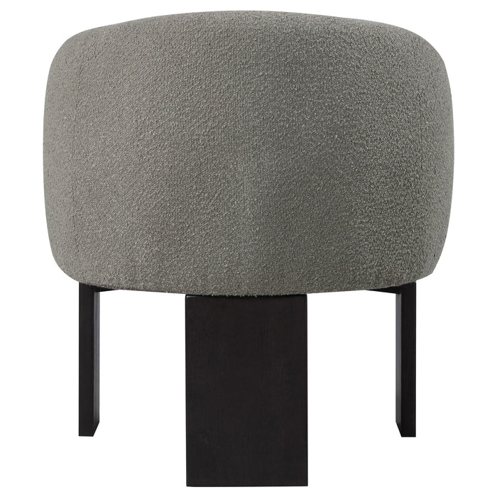 Maciel - Upholstered Barrel Back Accent Chair - Mushroom