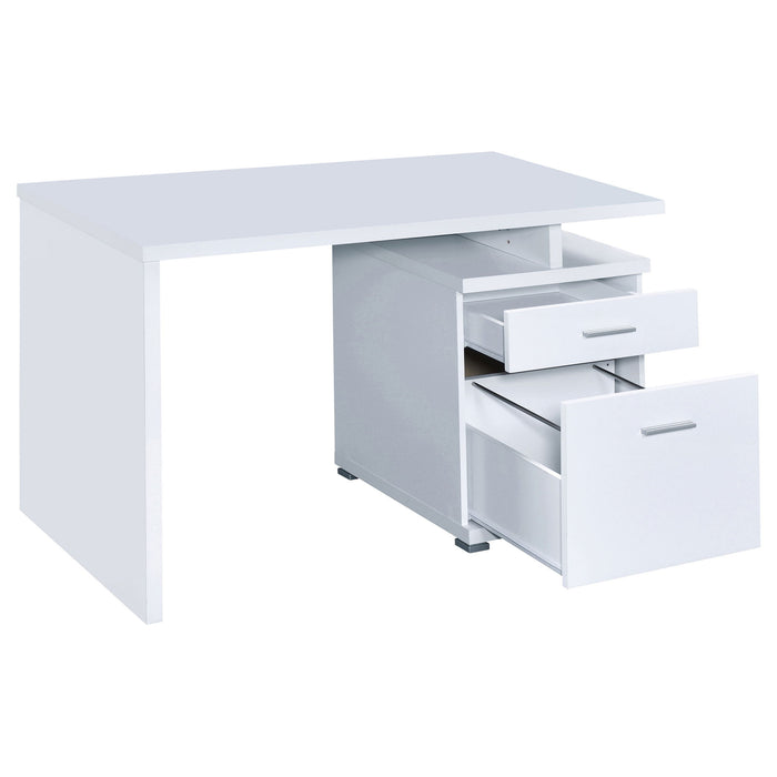 Contemporary Sleek Office Desk With 2 Drawers