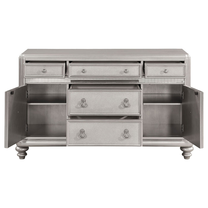 Mendelsohn - 5 Drawer Server With 2 Doors - Silver