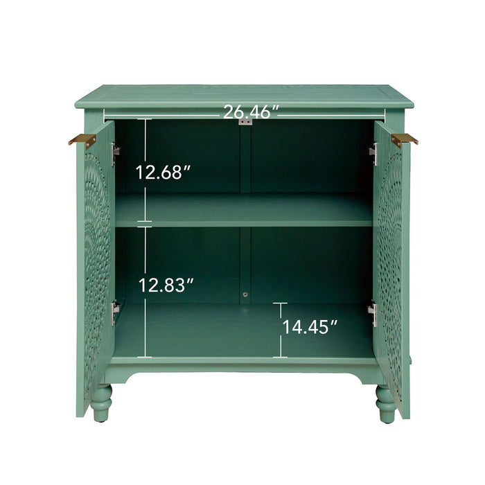 Hollow - Carved 2 Doors Accent Cabinet