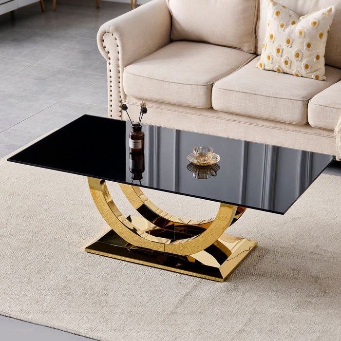 Rectangular Coffee Table With Base