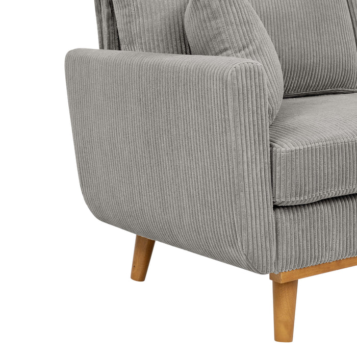 Upholstered Loveseat With Arms And Pillows