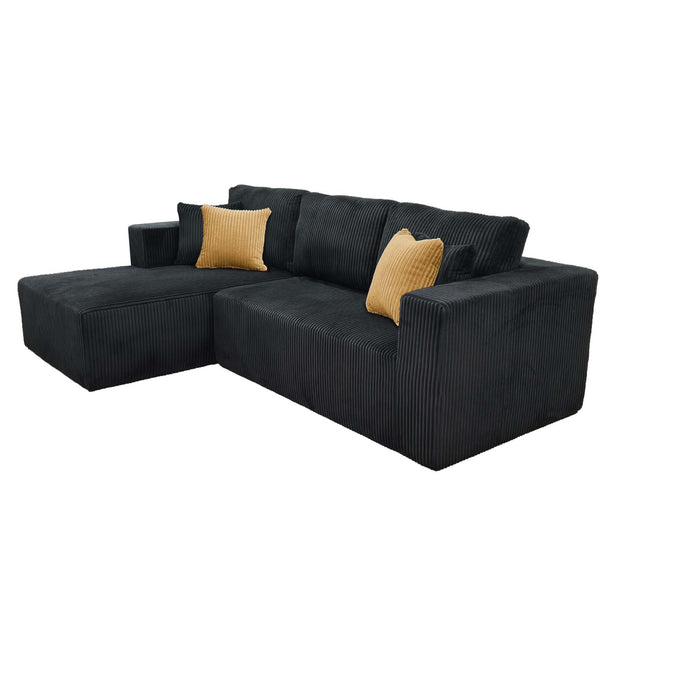 L - Shape Full Compressed Upholstered Sectional