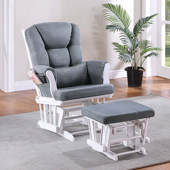 Upholstered Glider Chair With Ottoman