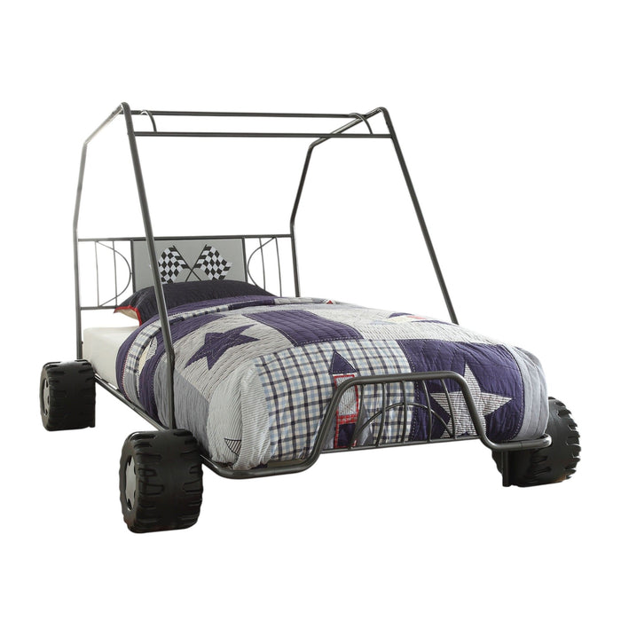 Xander - Twin Go Kart Bed - Gunmetal