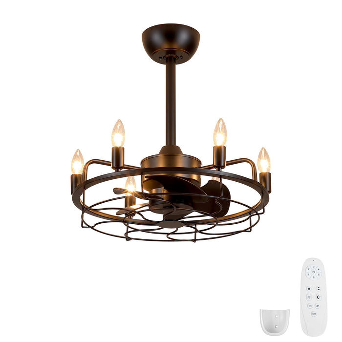 Modern Farmhouse Ceiling Fan, Adjustable Hanging