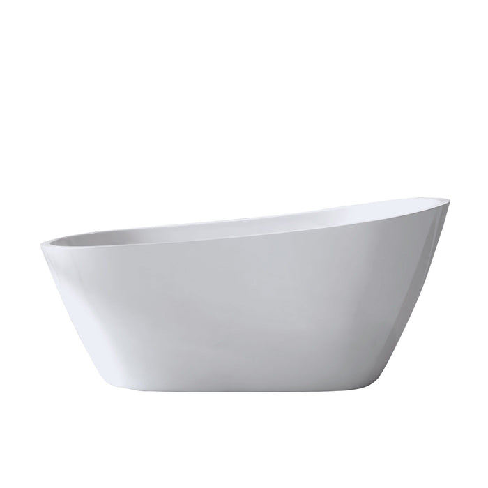 Special-Shaped Freestanding Slipper Bathtub, Overflow & Pop Up Drain
