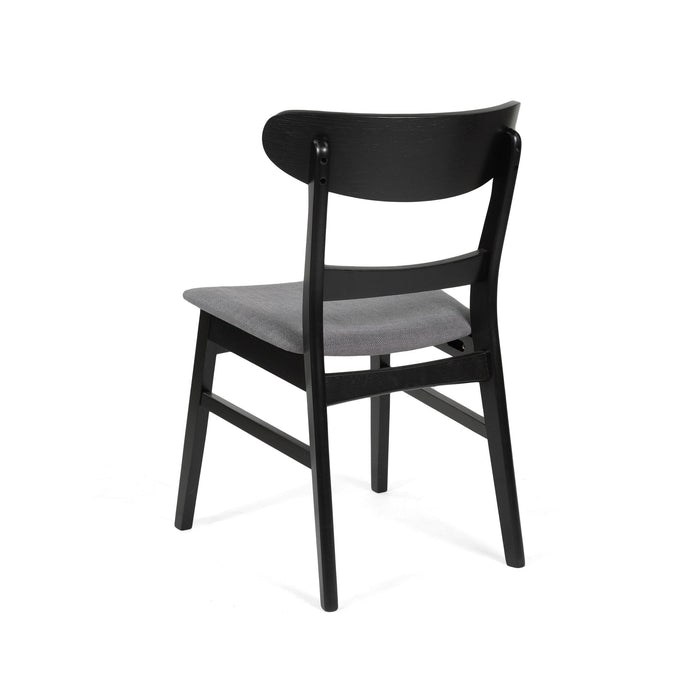 Modern Dining Chair With Upholstered Seat And Wood Frame