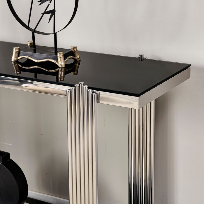 Console Table With Double Tier Storage