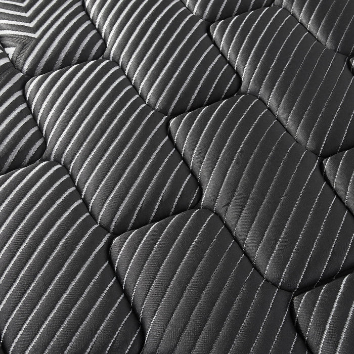 Starrett Black - 14" Euro Top Hybrid Mattress With Copper Gel And Silver Infused Foam - Sleek Black - Twin - Black