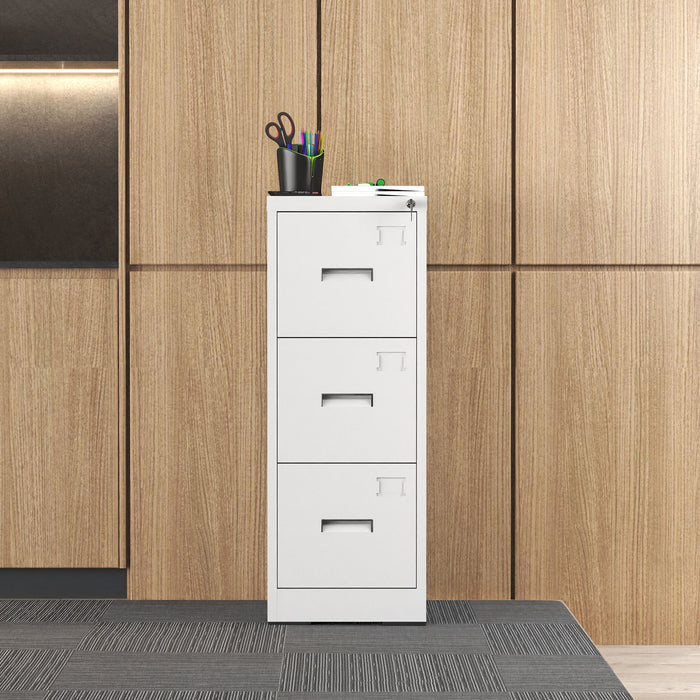 Modern Drawer Metal Vertical File Cabinet With Lock And Card Slot For Office