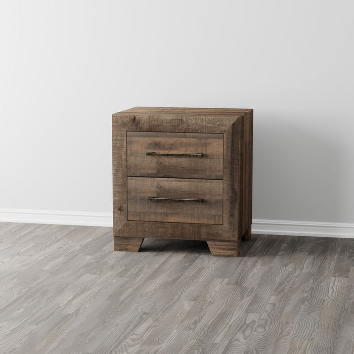 Plinz - 2 Drawer Nightstand - Brown