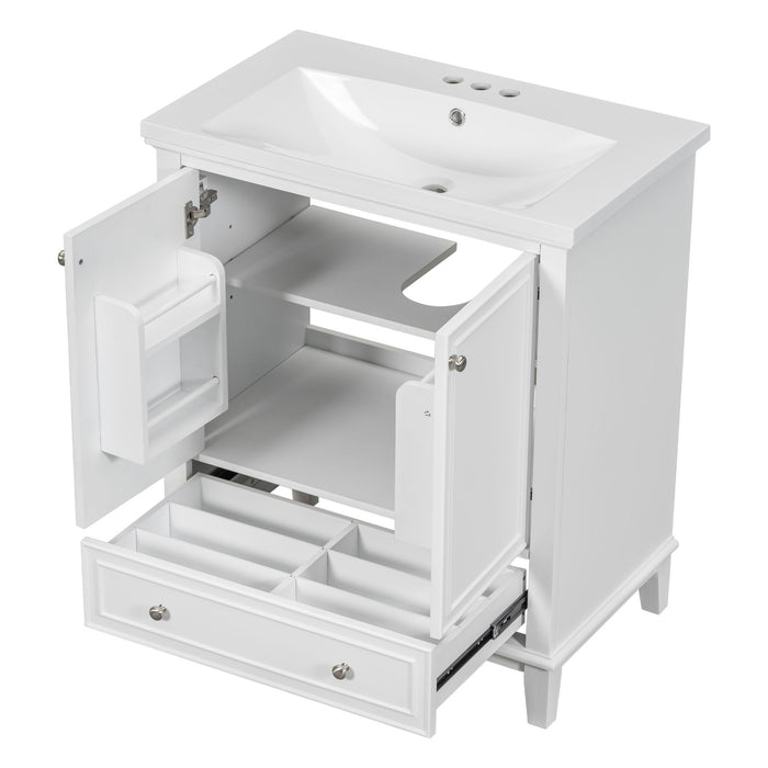 Modern Bathroom Vanity With Sink Combo, Multi Functional Cabinet With Doors And Drawer