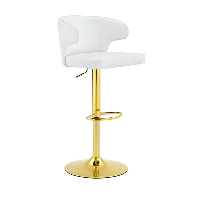 Adjustable Swivel Bar Chair With High Back Support