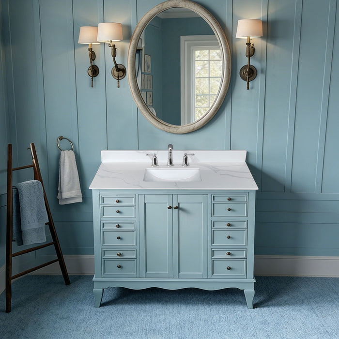 Bathroom Vanity Top With Undermount Sink, 3 Pre Drilled Holes
