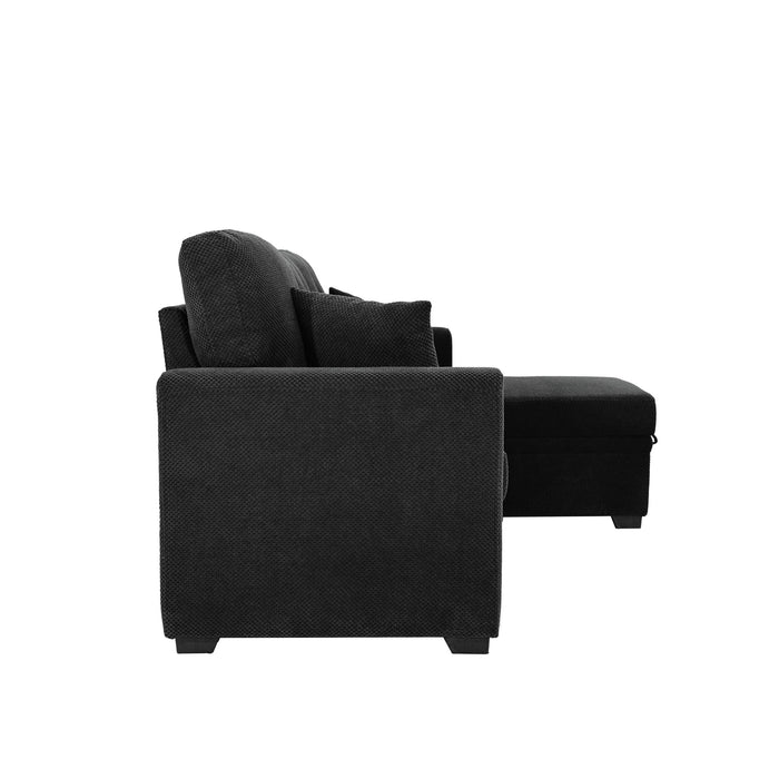 Sleeper Sectional With Pull Out Bed, Reversible Chaise