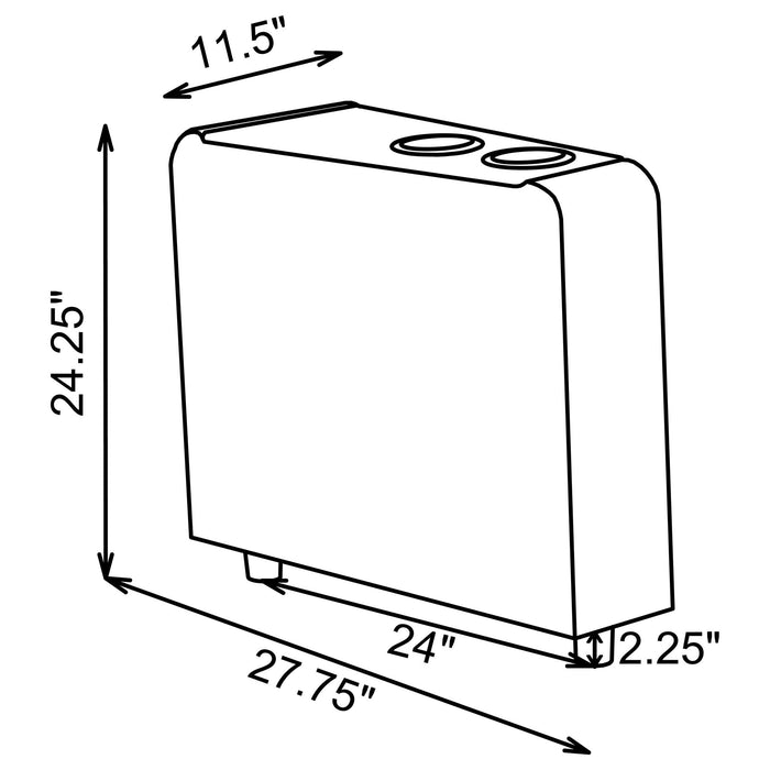 Warren - 4 Seater Home Theater With 3 Wedge Consoles - Black