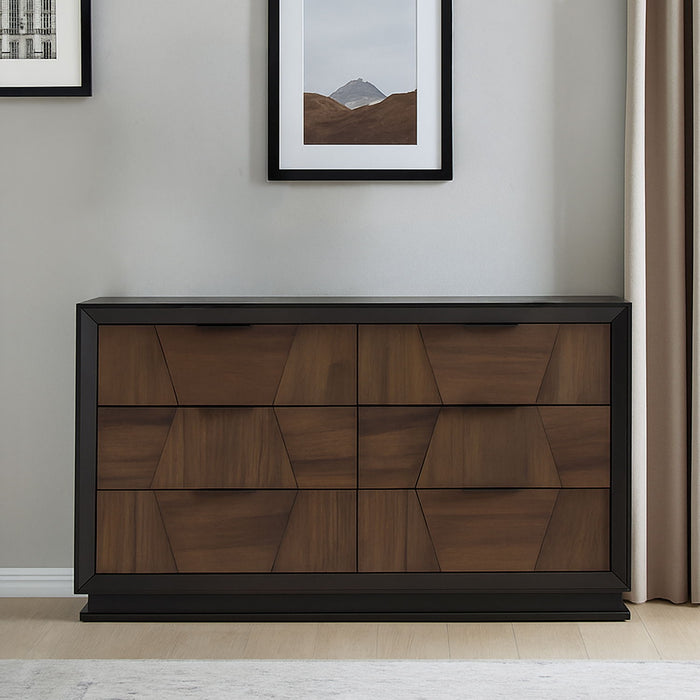 Houston - 6 Drawer Dresser - Walnut