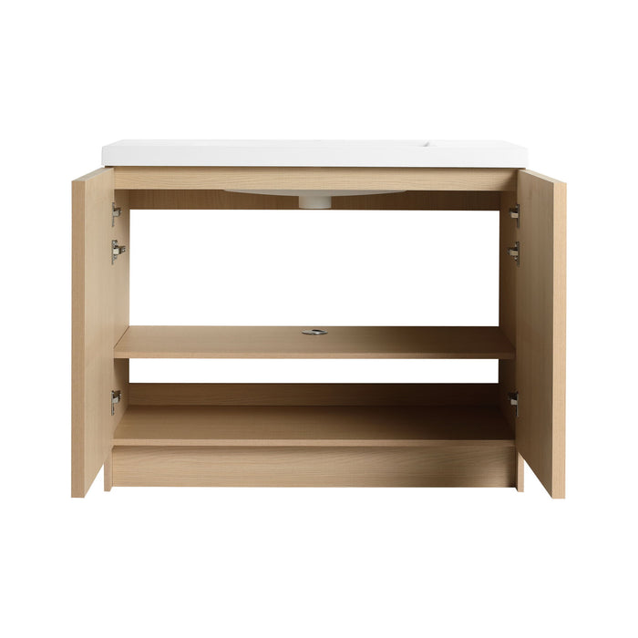 Freestanding Bathroom Vanity With Sink & 2 Soft Close Cabinet Doors