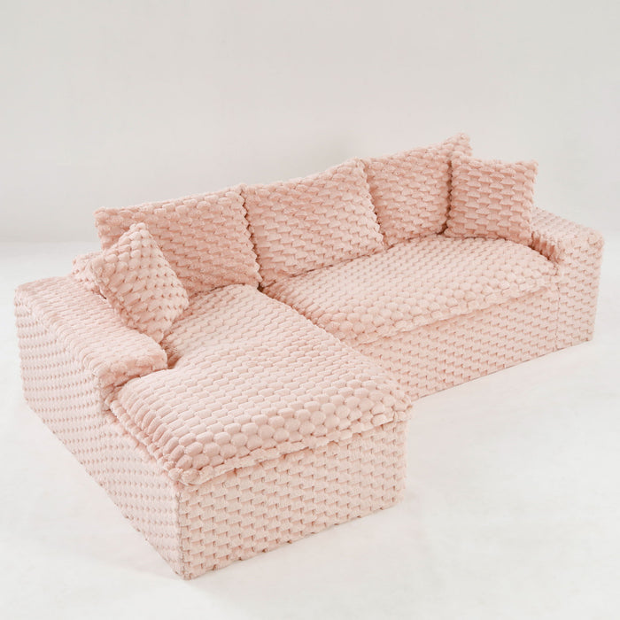Modular Sofa, Convertible Twin Seat With Chaise Lounge