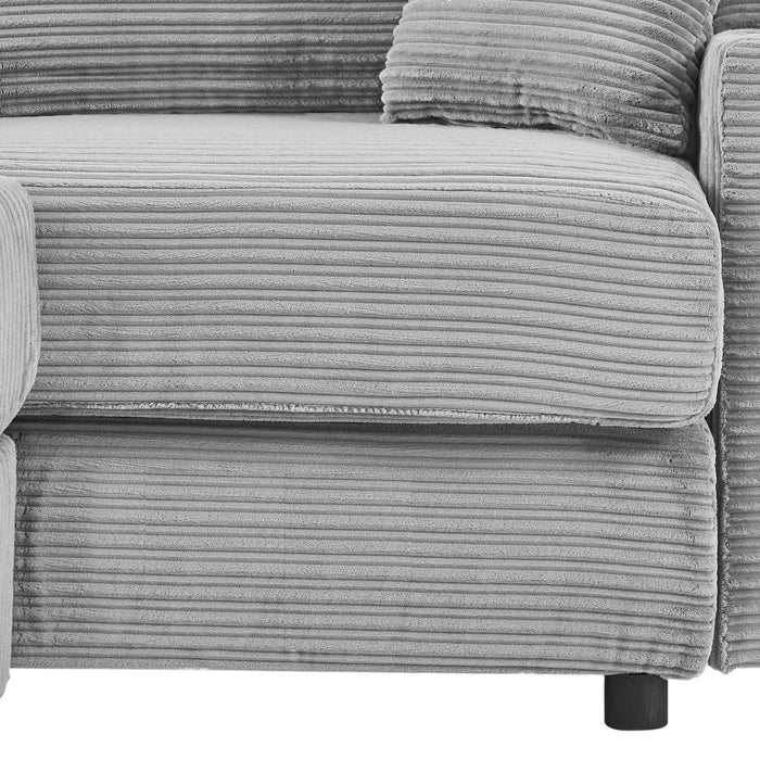Single Sofa Couch With Storage Space, Movable Ottoman, USB Ports, Cup Holders, Phone Holder