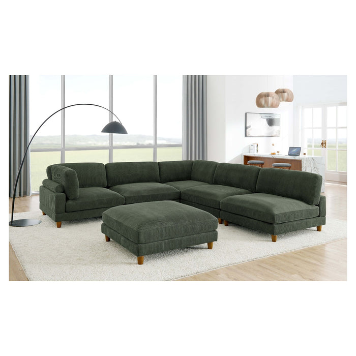 Modern Modular Sectional With Adjustable Back Support