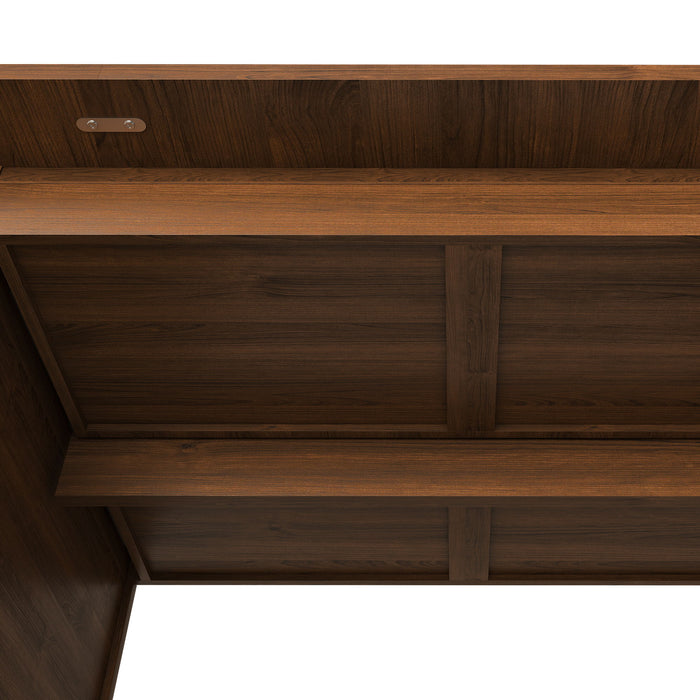 Dining Table With Drawers & Open Storage - Walnut