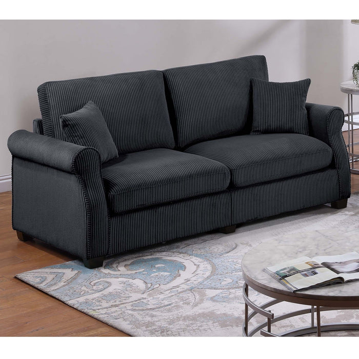 Contemporary 2 Piece Sofa Set With Matching Pillows