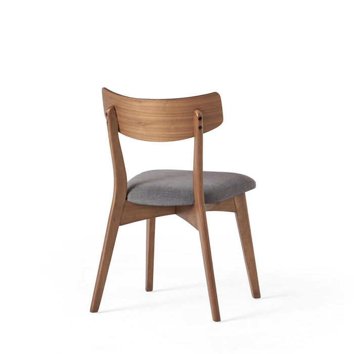 5 Piece Mid - Century Dining Set, Upholstered Dining Chairs