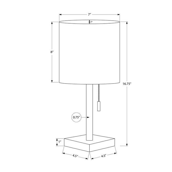 Lighting, Table Lamp, USB Port Included, Nickel, Contemporary (Set of 2)