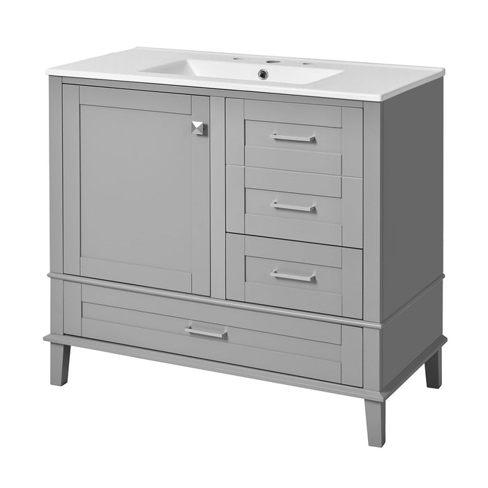 Traditional Bathroom Vanity Set With Soft Close Doors