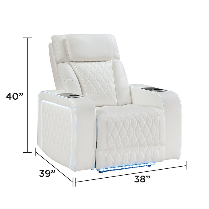 Electra - Power Reclining Set With Power Headrests, Massage And LED Lighting