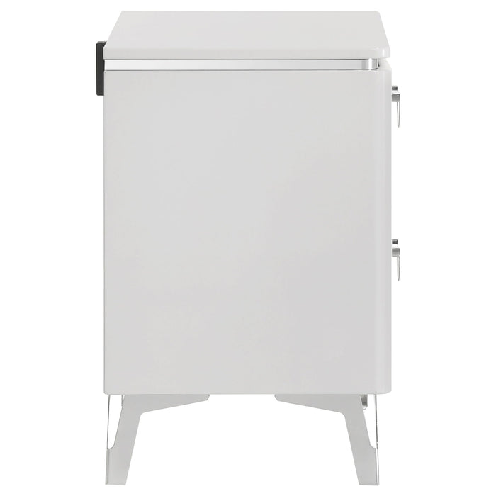 Buckley - 2 Drawer Nightstand - Gloss White