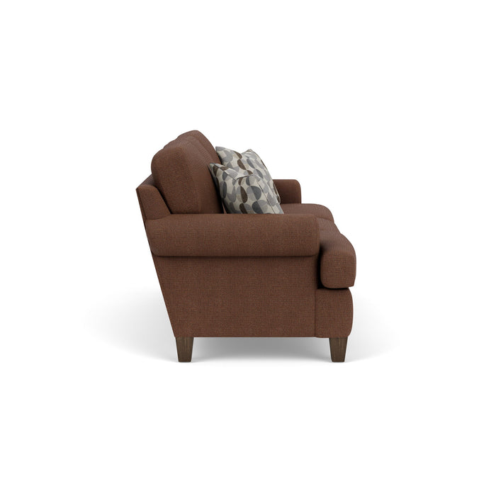 Moxy - Fabric Sofa, T-Shaped Seat Cushion, Curved Sock Arms