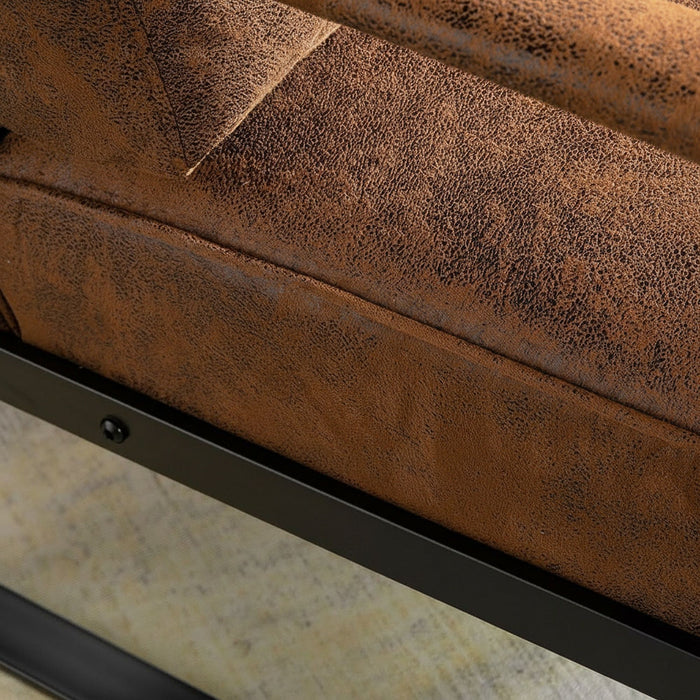 Classic Mid Century Modern Accent Chair With Durable Square Metal Frame, Armchair