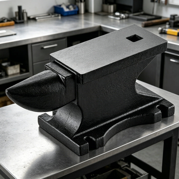 100 Lbs Single Horn Anvilб Counterop And Stable Base - Black