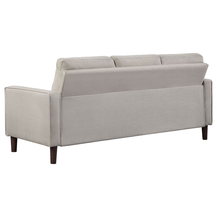Harvey - 2 Piece Upholstered Tufted Sofa Set - Beige