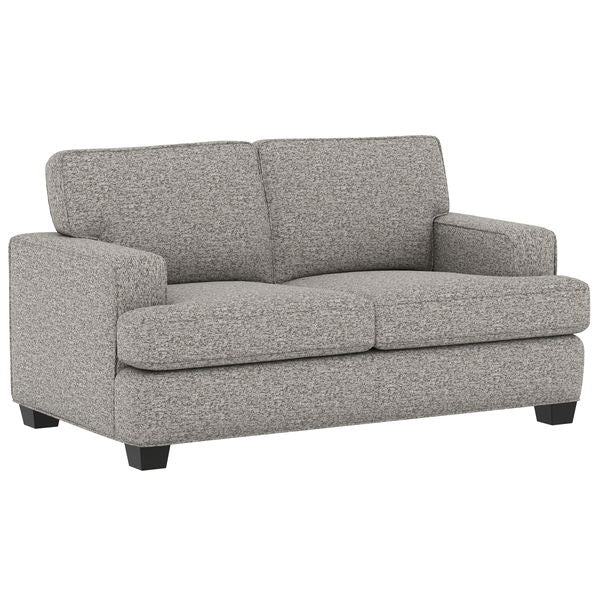 Carter - Loveseat With Track Arms And Tapered Block Legs - Speckled Brown