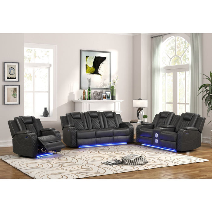 Benz - Power Recliner Set With LED Lighting And USB Charging