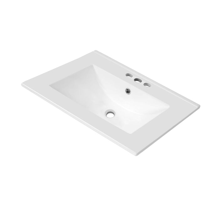 Bathroom Vanity With Sink, Deep Drawer, Door Shelf, 2 Tier Basket